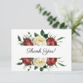 Rose Dankeschön Karte (Stehend Vorderseite)