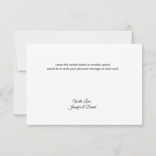 Rose Dankeschön Karte (Rückseite)