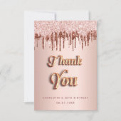 Rose Dankeskarte (Vorderseite)