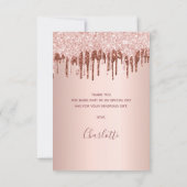 Rose Dankeskarte (Rückseite)