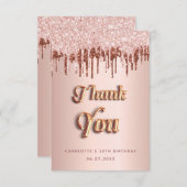 Rose Dankeskarte (Vorne/Hinten)