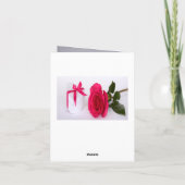 Rose Dankeskarte (Rückseite)