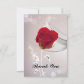 Rose Dankeskarte (Vorderseite)