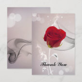 Rose Dankeskarte (Vorne/Hinten)