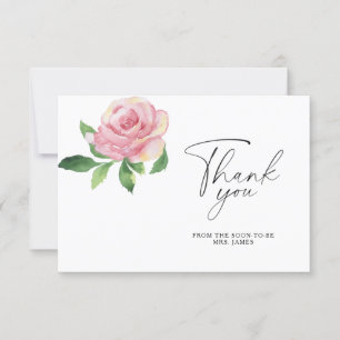 Rose - Dankeskarten für Brautparty Karte