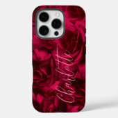 Rose Dark Moody Individuelle Name Case-Mate iPhone Hülle (Rückseite)
