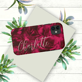 Rose Dark Moody Individuelle Name Case-Mate iPhone Hülle