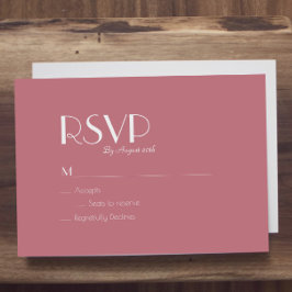 Rose | Dark Rose Wedding RSVP Card