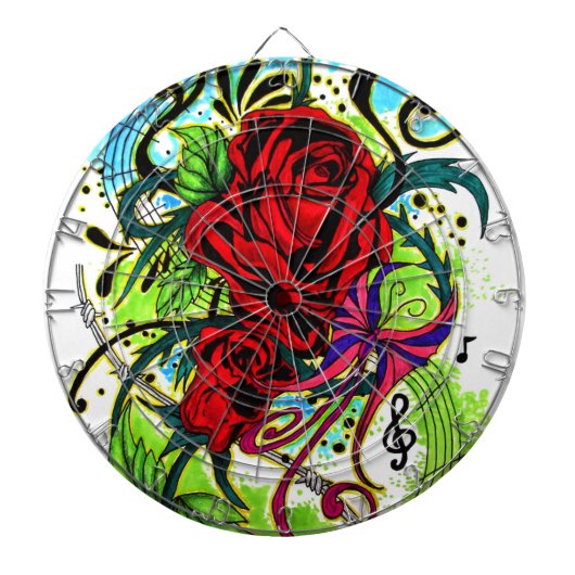 Rose Dartscheibe (vorne)