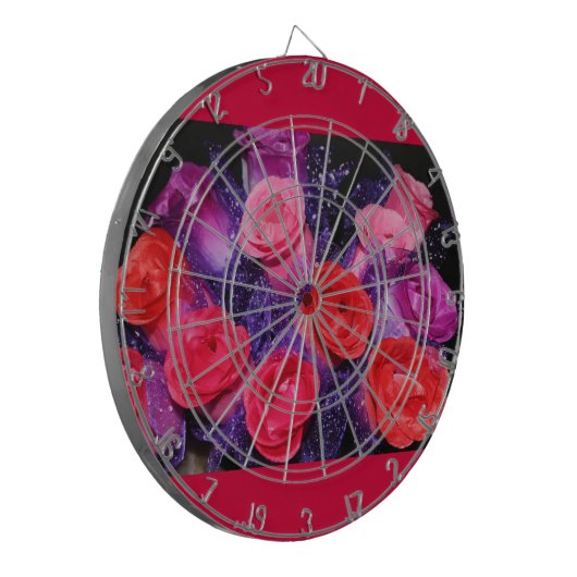 Rose Dartscheibe (Vorderseite Links)