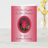Rose Daughter Husband Personalisierter Jahrestag Karte (Gelbe Blume)