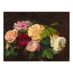 Rose de Nice auf einem Tisch von Henri Fantin-Lato Fotodruck