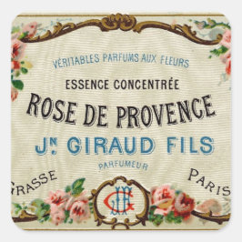 Rose de Provance a French Parfüm Quadratischer Aufkleber