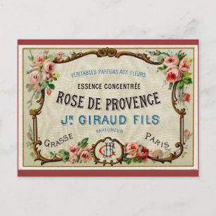 Rose de Provance ein französisches Parfüm Postkarte