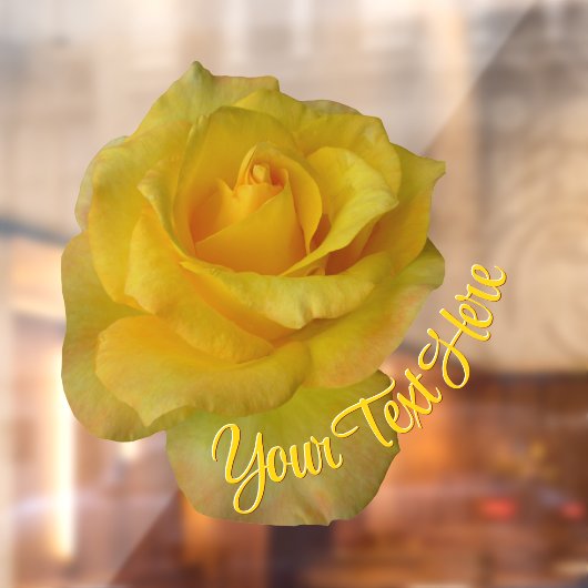 Rose Decal Personalisiert Gelb Rose Fensterklammer Fensteraufkleber (Blatt 2)