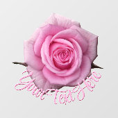 Rose Decal Personalisiert rosa Rose Fensterklammer Fensteraufkleber (Blatt)