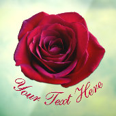 Rose Decal Personalisiert Rote Rose Fensterklammer Fensteraufkleber (Blatt 3)