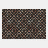 Rose-Déco-Muster Geschenkpapier Set (Vorderseite 3)