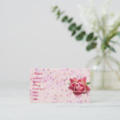 Rose Deko Visitenkarte (Stehend Vorderseite)