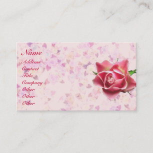 Rose Deko Visitenkarte