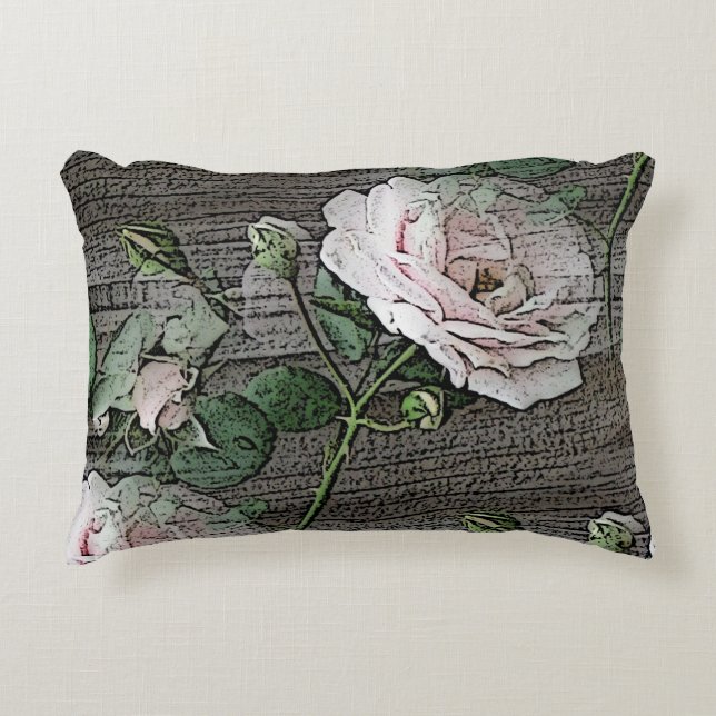 Rose Dekokissen (Vorderseite)