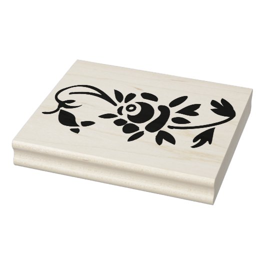 Rose Dekoration Links Briefmarke Gummistempel (Stempel)