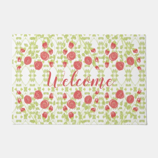 Rose Dekorativ Fußmatte (Vorderseite)