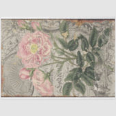 Rose-Dekoupage-Tissue-Papier für cremefarbenes Pul Seidenpapier (Vorderseite)