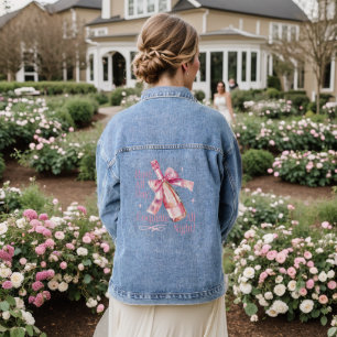 Rosé den ganzen Tag Coquette Nacht Champagner Jeansjacke