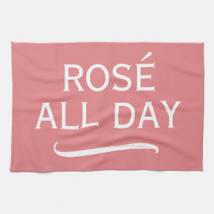 Rosé den ganzen Tag elegantes rosa Küchentuch für
