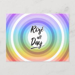 Rosé den ganzen Tag Feiertagspostkarte