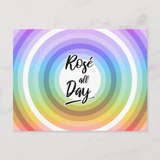 Rosé den ganzen Tag Feiertagspostkarte (Vorderseite)