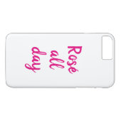 Rosé den ganzen Tag iPhone Case (Rückseite (Horizontal))