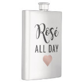 Rose den ganzen Tag Pink Heart Lustige Zitate Flachmann (Rechts)
