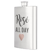 Rose den ganzen Tag Pink Heart Lustige Zitate Flachmann (Links)