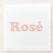 "Rose den ganzen Tag" Rose hellrosa Glasuntersetzer (Vorderseite)