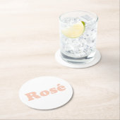 "Rose den ganzen Tag" Rose hellrosa Runder Pappuntersetzer (Vor Ort)