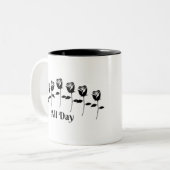 ROSE DEN GANZEN TAG ZWEIFARBIGE TASSE (Vorderseite Links)