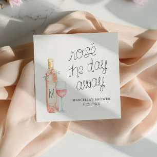 Rosé den Tag genießen Braut-Brunch Serviette