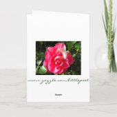 Rose… Denken an Sie. Karte (Rückseite)