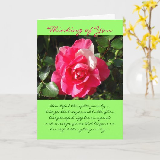 Rose… Denken an Sie. Karte (Gelbe Blume)