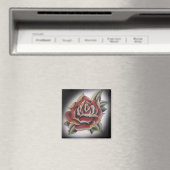 Rose der alten Schule Magnet (In Situ (Geschirrspüler))