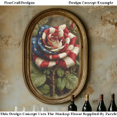 Rose der amerikanischen Flagge, Sterne und Streife Seidenpapier