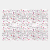 Rose der Aquarellbilder Geschenkpapier Set (Vorderseite 2)