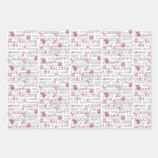 Rose der Aquarellbilder Geschenkpapier Set (Vorderseite 2)