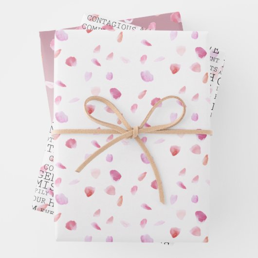 Rose der Aquarellbilder Geschenkpapier Set (Beispiel)