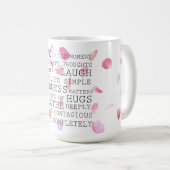 Rose der Aquarellbilder Kaffeetasse (VorderseiteRechts)