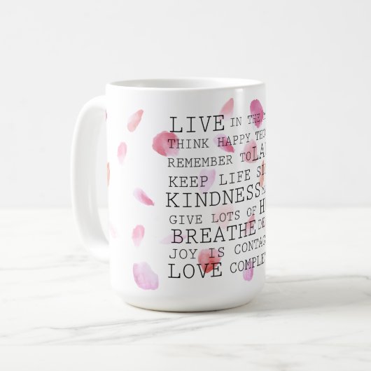 Rose der Aquarellbilder Kaffeetasse (Vorderseite Links)