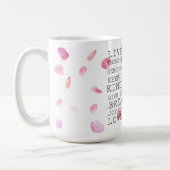 Rose der Aquarellbilder Kaffeetasse (Links)