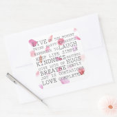 Rose der Aquarellbilder Quadratischer Aufkleber (Umschlag)